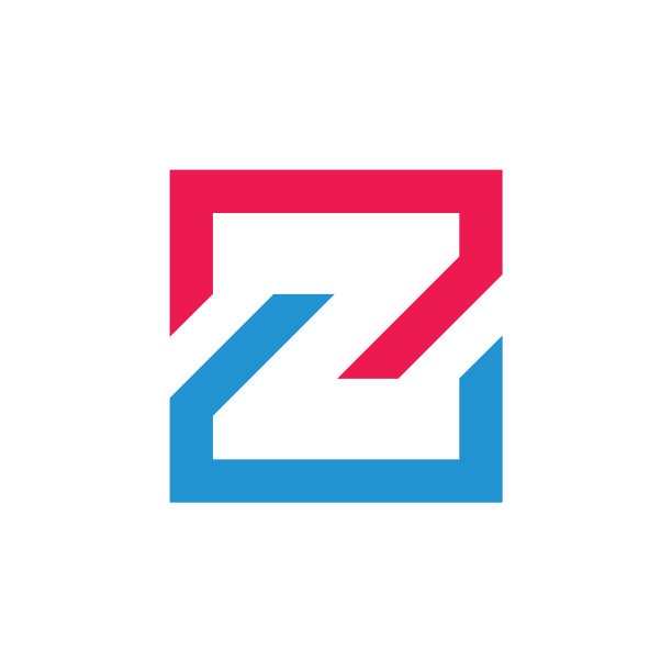 字母Z简约几何线条方形标志图片下载