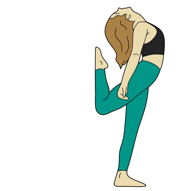 一个美丽的瑜伽女孩摆姿势图片下载