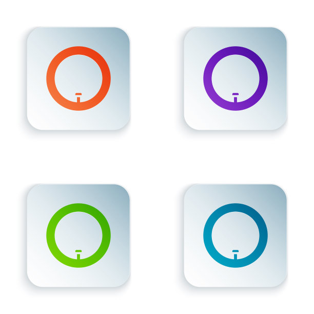 颜色自行车车轮图标孤立在白色图片下载