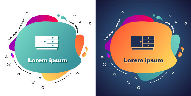 白色衣柜抽屉图标孤立在白色和图片下载