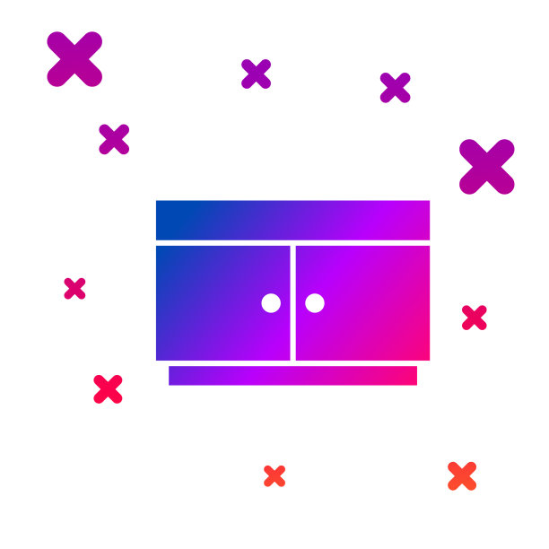 颜色衣柜抽屉图标孤立在白色图片下载