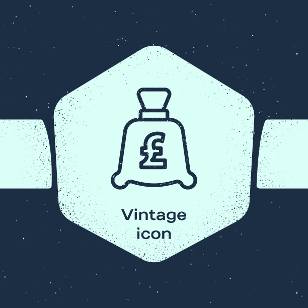 Grunge line硬币有英镑标志的货币图片下载