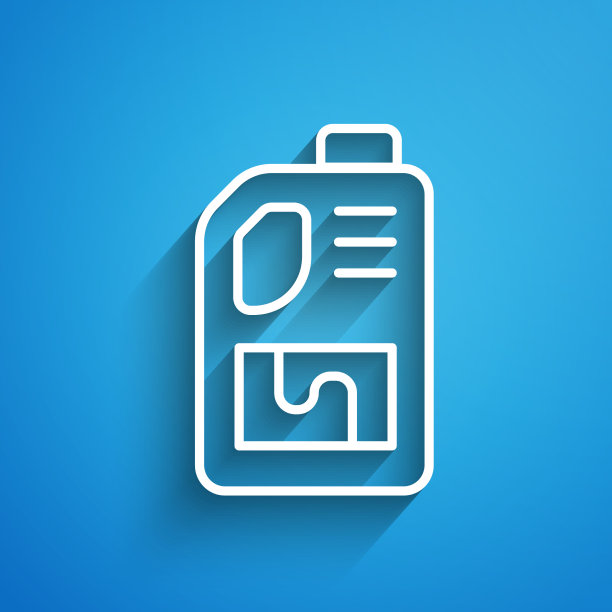 白线排水管清洁瓶图标隔离图片下载