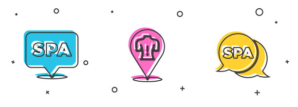 设置水疗沙龙按摩和图标图片下载