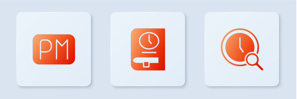 订书日的时间和放大镜图片下载