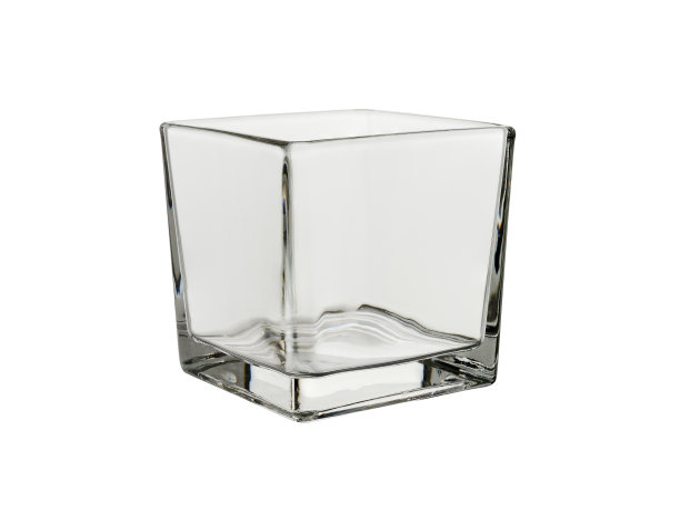 用于装饰装置和装饰的方形玻璃。孤立在白色背景上图片下载