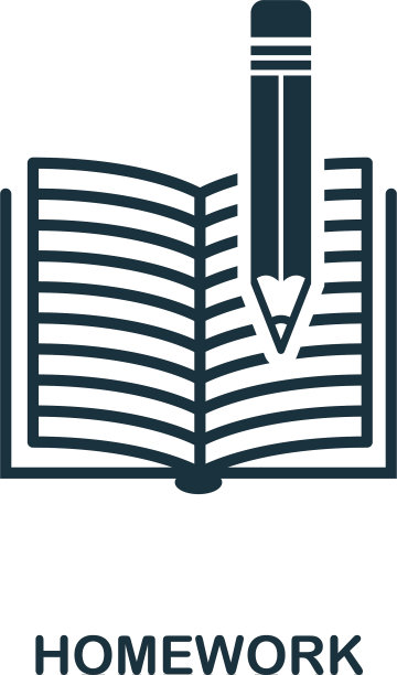 作业图标单色风格图标设计图片下载