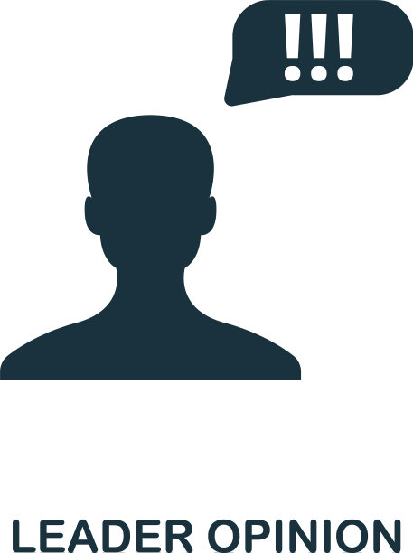 领袖意见图标单色风格设计源自图片下载