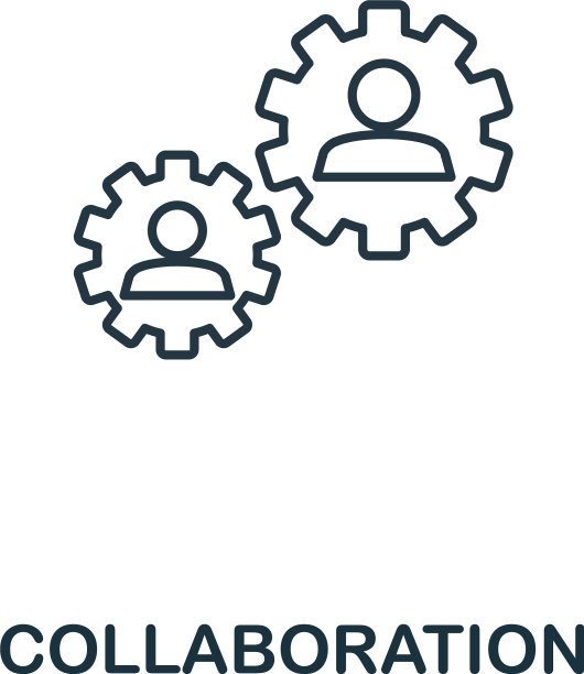 协作图标细轮廓图片下载