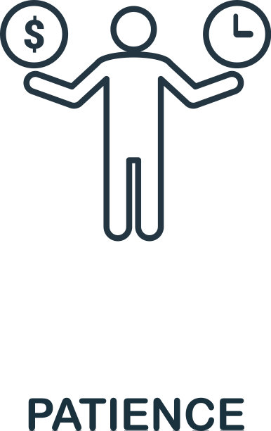 耐心图标瘦轮廓创意耐心图片下载