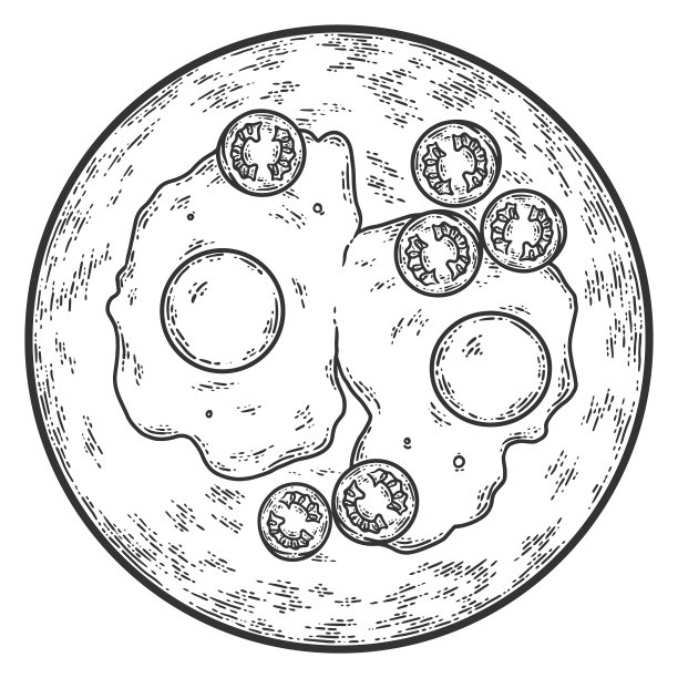 盛在盘子里的食物是西红柿炒蛋图片下载