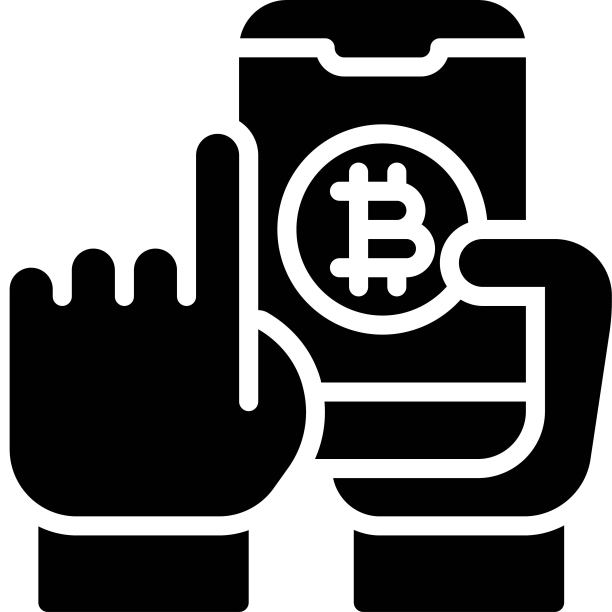 手持手机图标，加密货币相关矢量图片下载