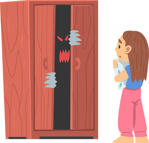 童年的恐惧伴随着可怕的怪物露出来图片下载