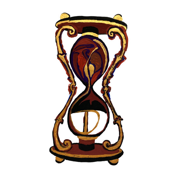 手绘沙漏或沙漏插图图片下载