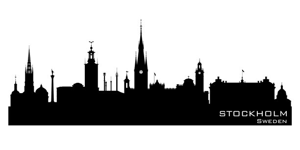 斯德哥尔摩瑞典城市的轮廓线图片下载