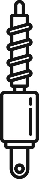 汽车弹簧图标轮廓风格图片下载