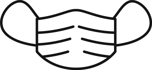 护士医用口罩图标轮廓风格图片下载
