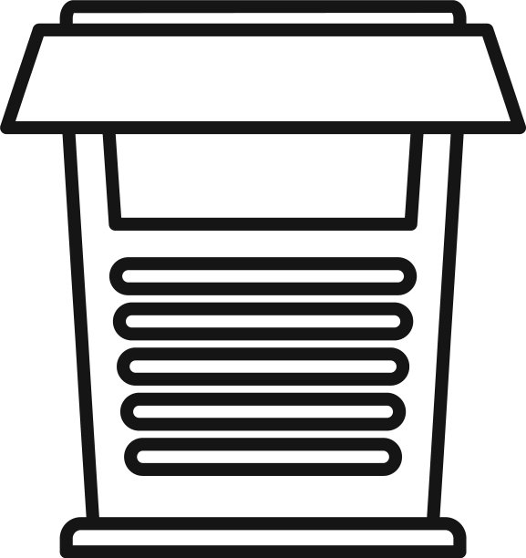 房屋通风图标轮廓风格图片下载