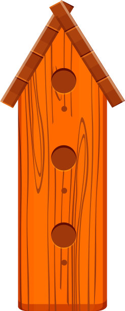 木制的棕色鸟屋图片下载