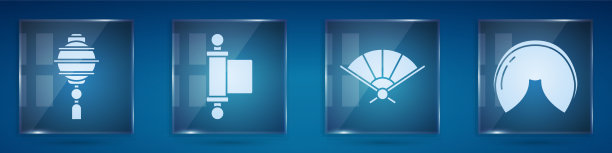 集中国纸灯笼法令纸图片下载