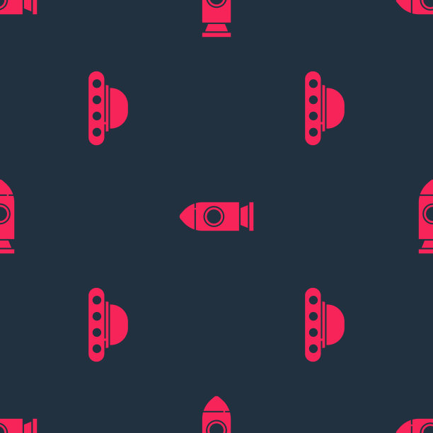 设置飞碟飞行飞船和火箭在无缝图片下载