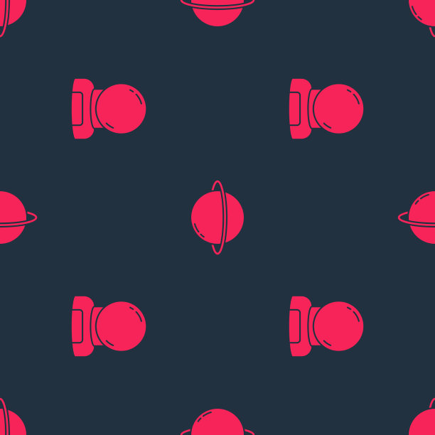 让宇航员头盔和土星无缝对接图片下载