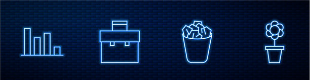 设行满垃圾桶饼图信息图图片下载