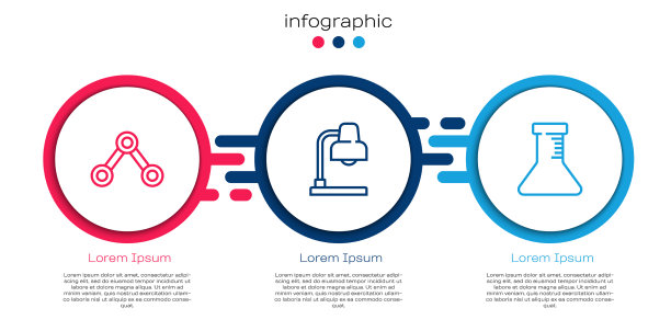 设分子台灯和试管图片下载
