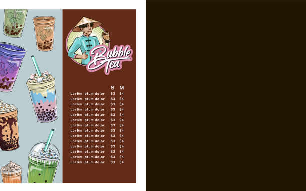 泡沫茶菜单图片下载