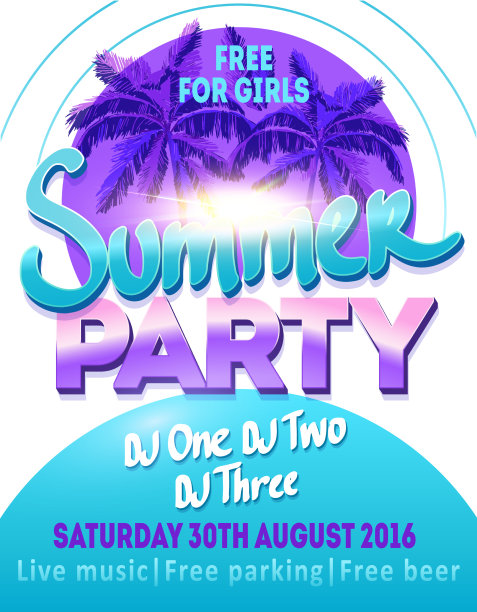 DJ夏日派对夜店秀海报夏日图片下载