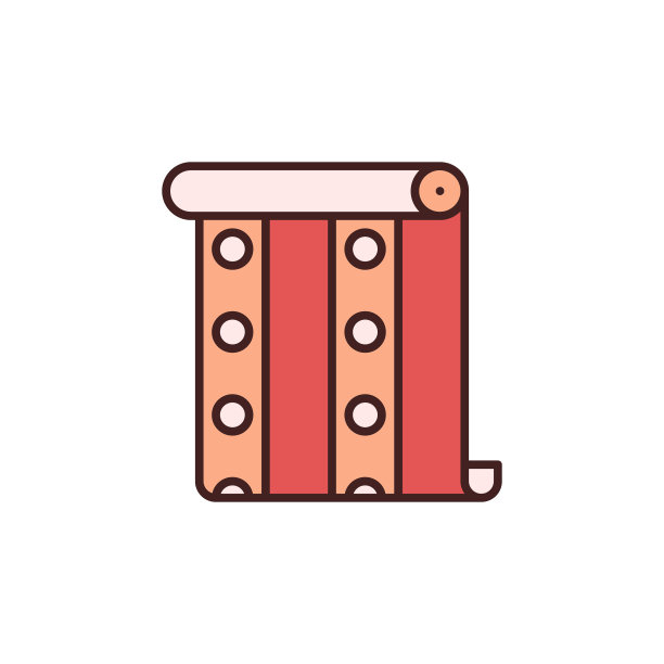 彩色墙纸卷概念现代图标图片下载