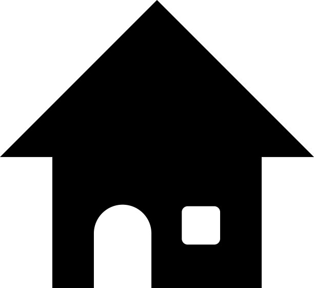 主页符号图标符号在一个平坦的颜色字形图片下载