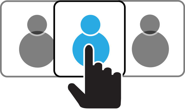 选择员工的工作图标上的白色背景图片下载