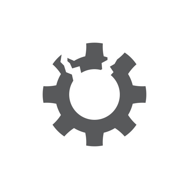 断齿图标颜色线轮廓符号线性图片下载