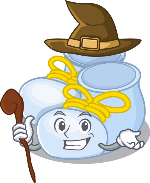 婴儿靴子有趣但鬼鬼祟祟的女巫卡通图片下载