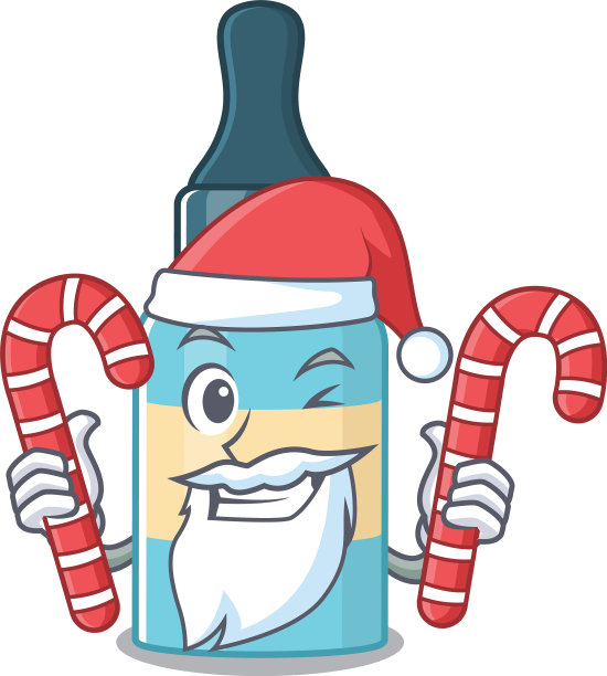 头发抹油的圣诞老人和圣诞糖果图片下载