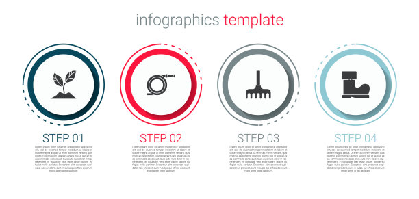 设置植物花园软管或消防软管耙和图片下载
