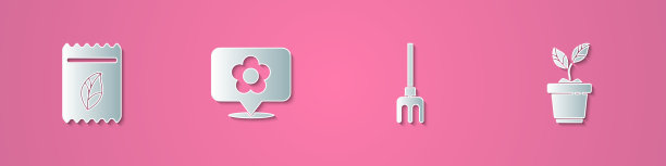 套剪纸包满种子植物图片下载