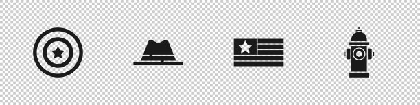 美国星盾男帽饰丝带图片下载