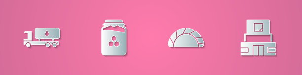 集剪纸罐车罐蜂蜜饺子图片下载