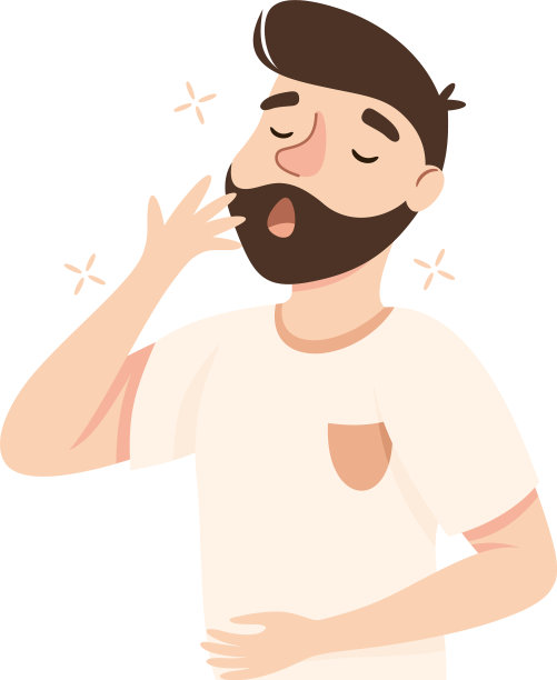 瞌睡的人打哈欠用他的嘴盖住图片下载