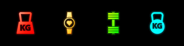 设置重量智能手表哑铃和壶铃图片下载