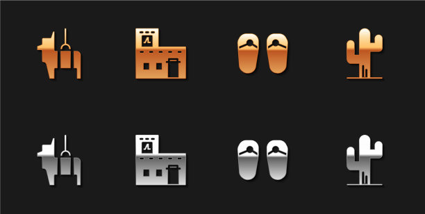 墨西哥人字拖和仙人掌图片下载