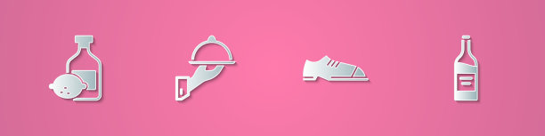 套剪纸柠檬酒瓶盖托盘图片下载