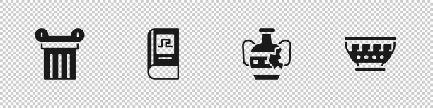 Set ancient column古希腊历史书图片下载