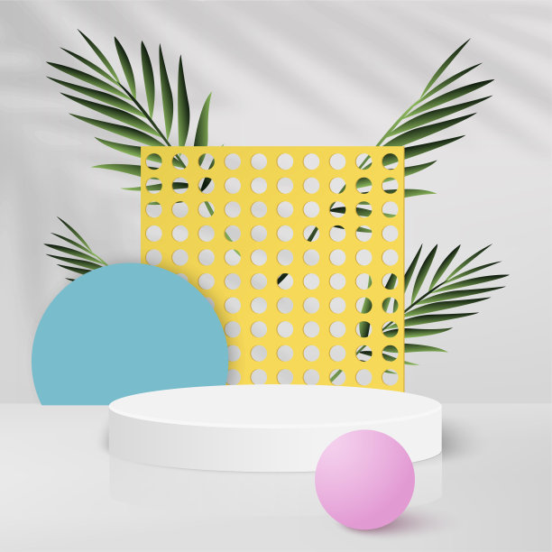 抽象的背景与白色几何三维平台。矢量插图。图片下载