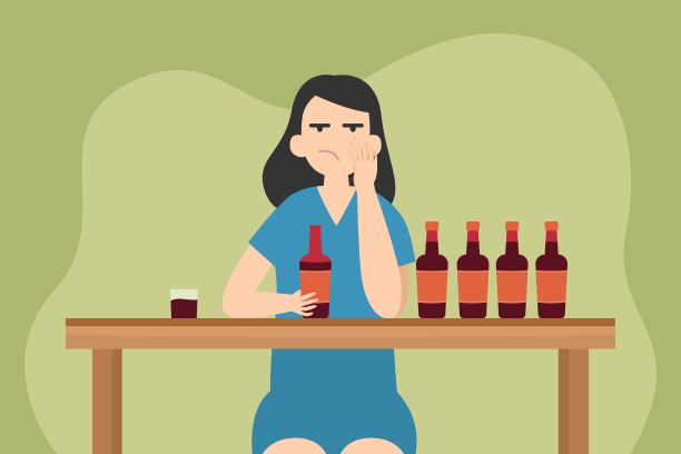 年轻女子饮酒图片下载