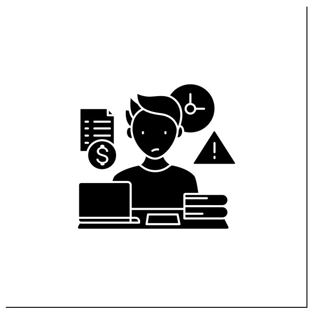 逾期付款字形图标图片下载