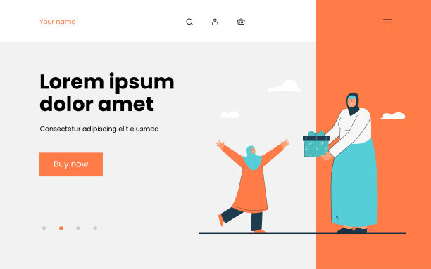 卡通女人给小女孩送礼物图片下载