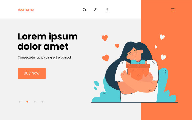 快乐女孩拥抱礼物盒图片下载